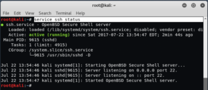 Настройка ssh kali linux