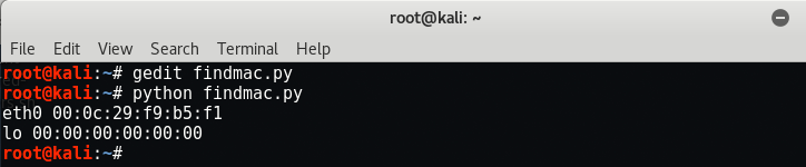 linux get mac address