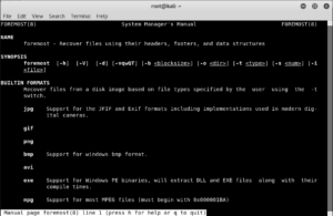 Foremost linux как пользоваться